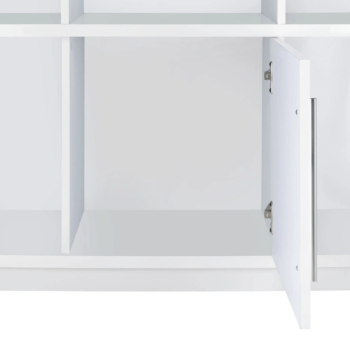 Wendolyn Wine Cabinet with Light in Glossy White