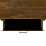 Malibu Bedroom Set with 2 Nightstands in Walnut