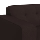 Destiny Loveseat with Wood Front in Pebble Brown