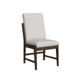 Brisbane Standard Height Dining Set in Brown-Table and Four Fabric Chairs