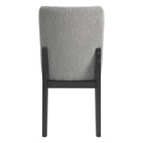 Portland Side Chair with Grey Fabric (PGY1113-4) in Black (2 Per Carton)