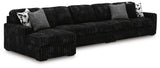 Midnight-Madness Sectional with Chaise