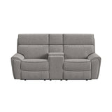 Jackpot P1 Loveseat W/Console in Explore Light Grey