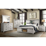 Scott Platform Storage Bedroom Set White Finish