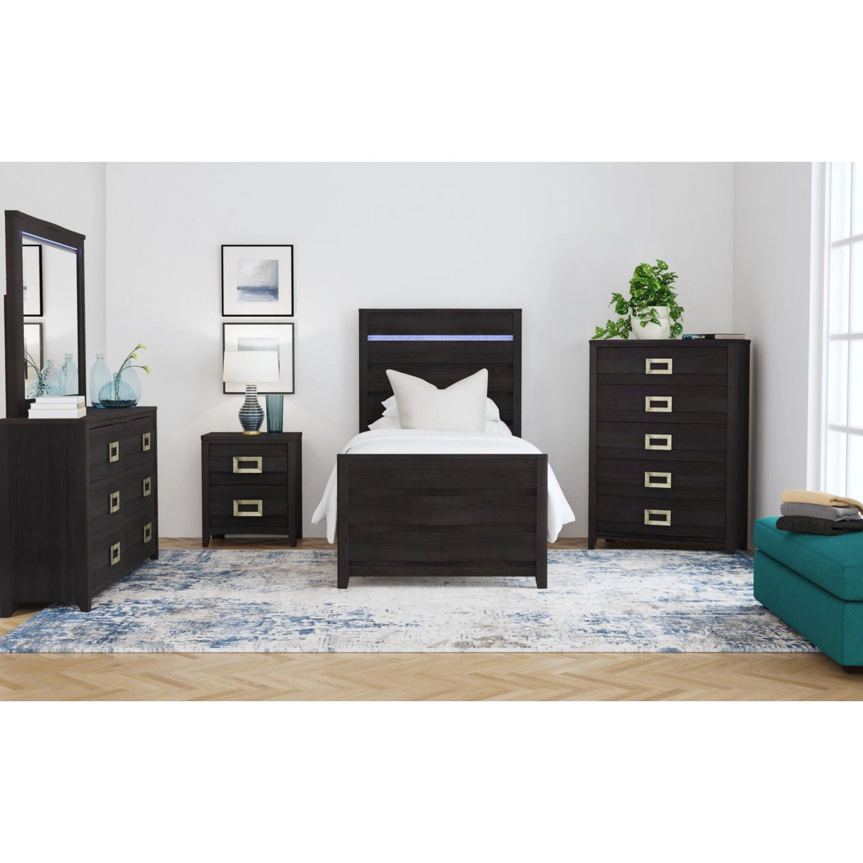 Tobias Bed with LED