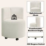 Side Chair w/Swivel Casters (Set-2)