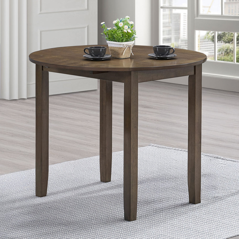 Round Dining Table w/Drop Leaf