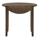 Round Dining Table w/Drop Leaf