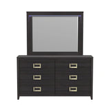 Tobias Dresser and Mirror Set with LED in Black