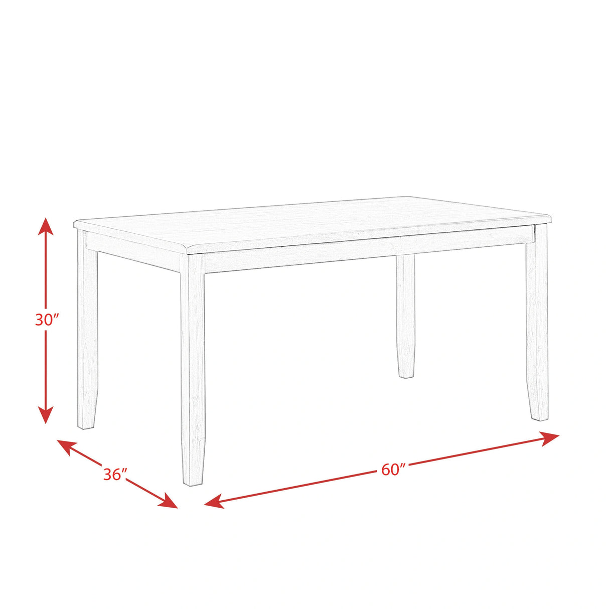 Alex 60" 7pcs Dining Set