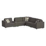 Options One 7PC Living Room Set in Palmer Plus Ash
