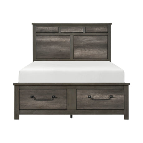 Lenior-(3) Queen Platform Bed with Footboard Storage image