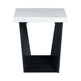 Beckley End Table Complete in Marble Top