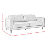 Hampton Sofa In Fiero (Top Grain/PVC)