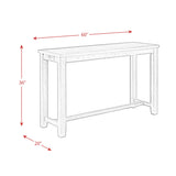 Stone Occasional Bar Table Single Pack Gray Finish (Table + Three Stools)