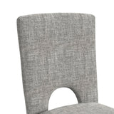 Oregon Side Chair with Grey Fabric in Black (2 Per Carton)