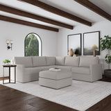 Flex 5-Seat Sectional with Narrow Arm and Ottoman