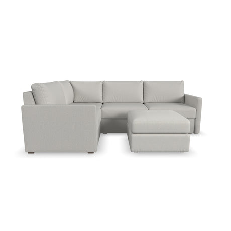 Flex 4-Seat Sectional with Narrow Arm and Ottoman