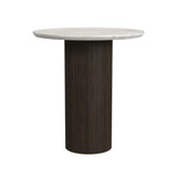 Sylvie Occasional Table Set with White Faux Marble Top and Base