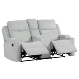 Motion Loveseat w/Console & Storage Arm