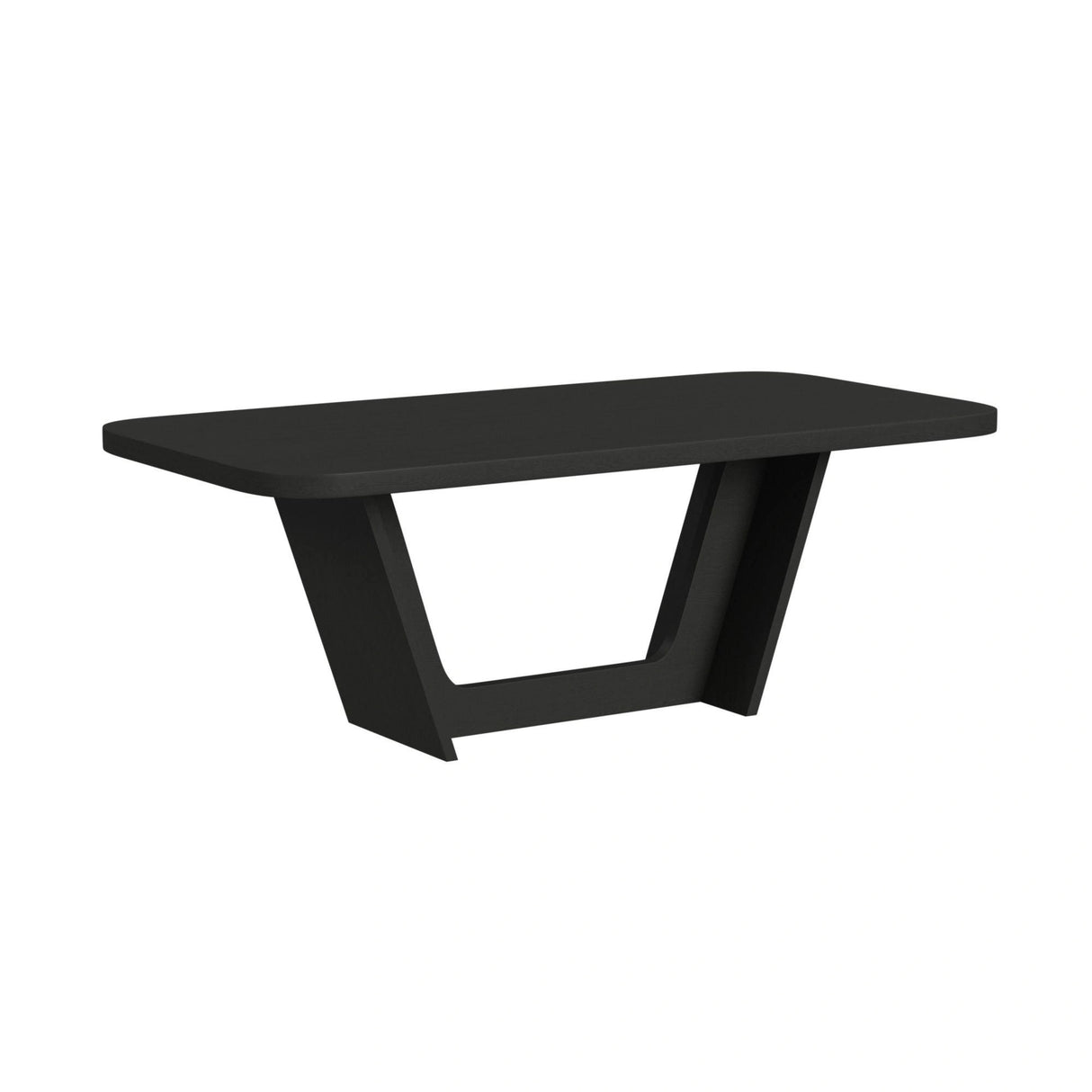 Ridgemont Standard Height Dining Set in Black with Grain-Table and Four Grey Fabric Chairs