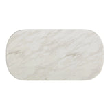 Sylvie Oval Dining Table with White Faux Marble Top