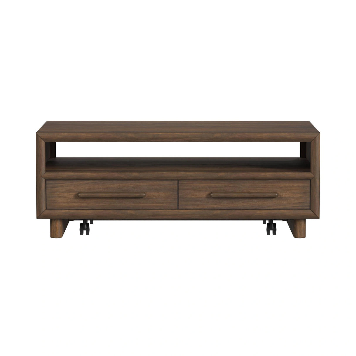 Brisbane 4-Drawer Coffee Table with Casters in Brown