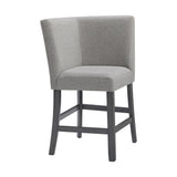 Seneca Counter 3PC Corner Bench Grey Fabric in Grey