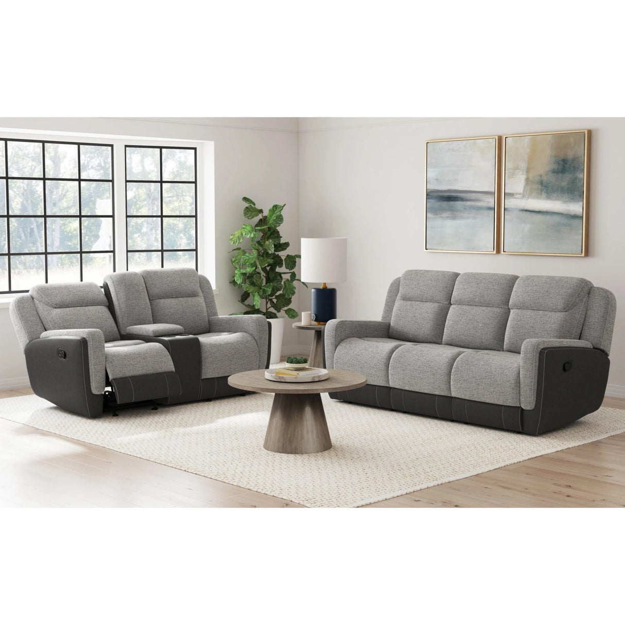 Hornet Motion Glider Loveseat with Console