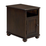 Wagner Chairside Table with USB in Cherry
