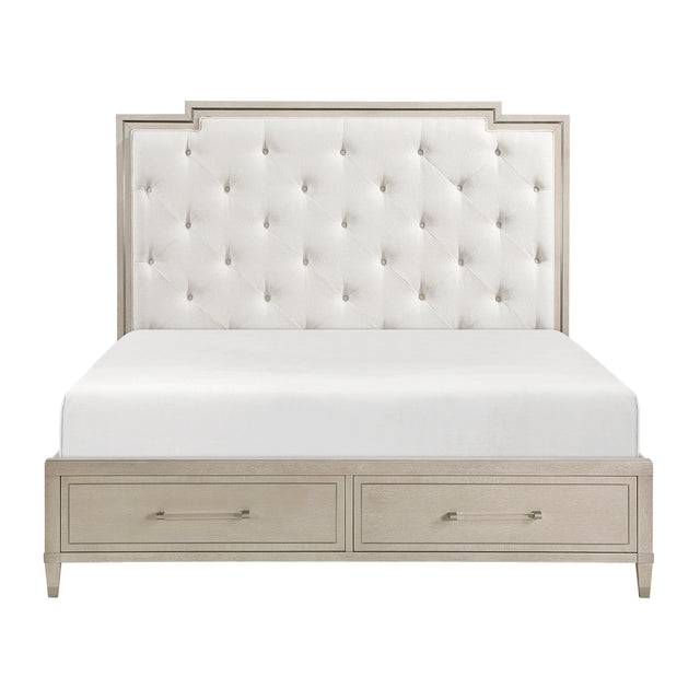 Genoa-(3) Queen Platform Bed with Footboard Storage image
