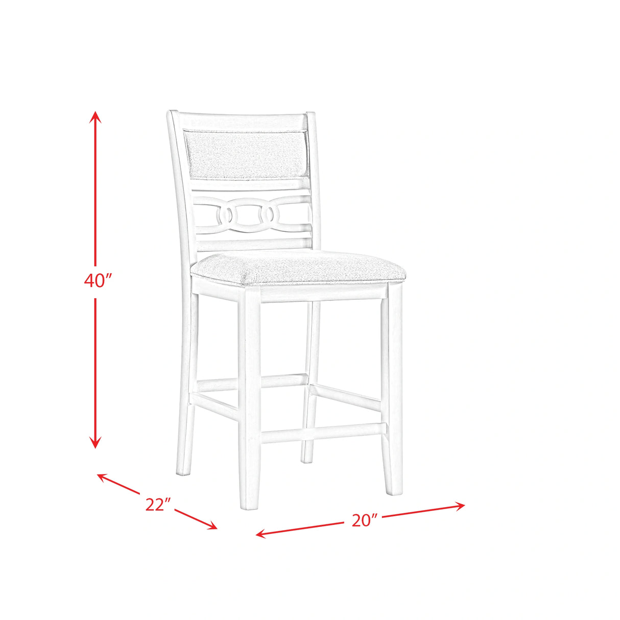 Amherst Counter Height Dining Set-Table and Four Side Chairs