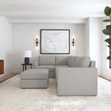 Flex 4-Seat Sectional with Standard Arm and Ottoman