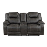 8560PM-2 - Double Reclining Love Seat with Center Console