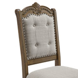 Madison Park Dining Side Chair with Beige Fabric in Walnut (2 Per Carton)
