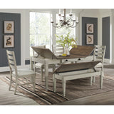 Farmington Rectangular Dining Table in Medium Brown and Washed Stone
