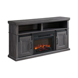 Macau Console with 23"" Fireplace Insert in Grey