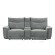 Tesoro-(3)Power Double Reclining Love Seat with Center Console, Power Headrests and USB Ports image