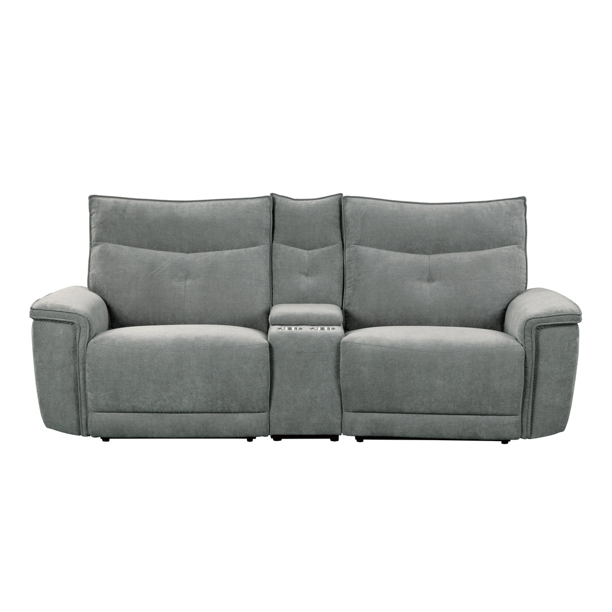 Tesoro-(3)Power Double Reclining Love Seat with Center Console, Power Headrests and USB Ports image