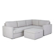 Flex 4-Seat Sectional with Standard Arm and Storage Ottoman - 5000003538