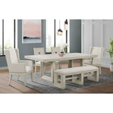 Avalanche Dining Bench in Antique White