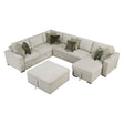 Isla-(6)5-Piece Sectional with Reversible Chaise, Pull-out Bed and Ottoman image