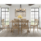 (D680-33) Callista- Folding Top Dining Table- Beach/Natural Metal