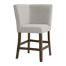 Seneca Counter Corner Bench with Upholstered Back and Grey Fabric