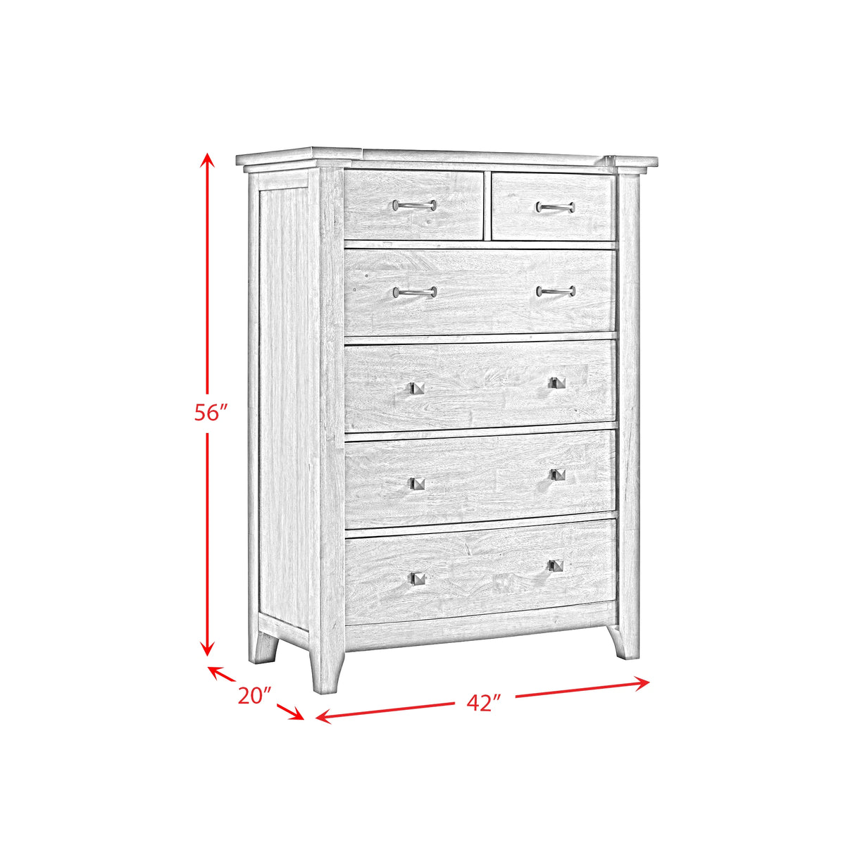Gage 6-Drawer Chest in Chestnut
