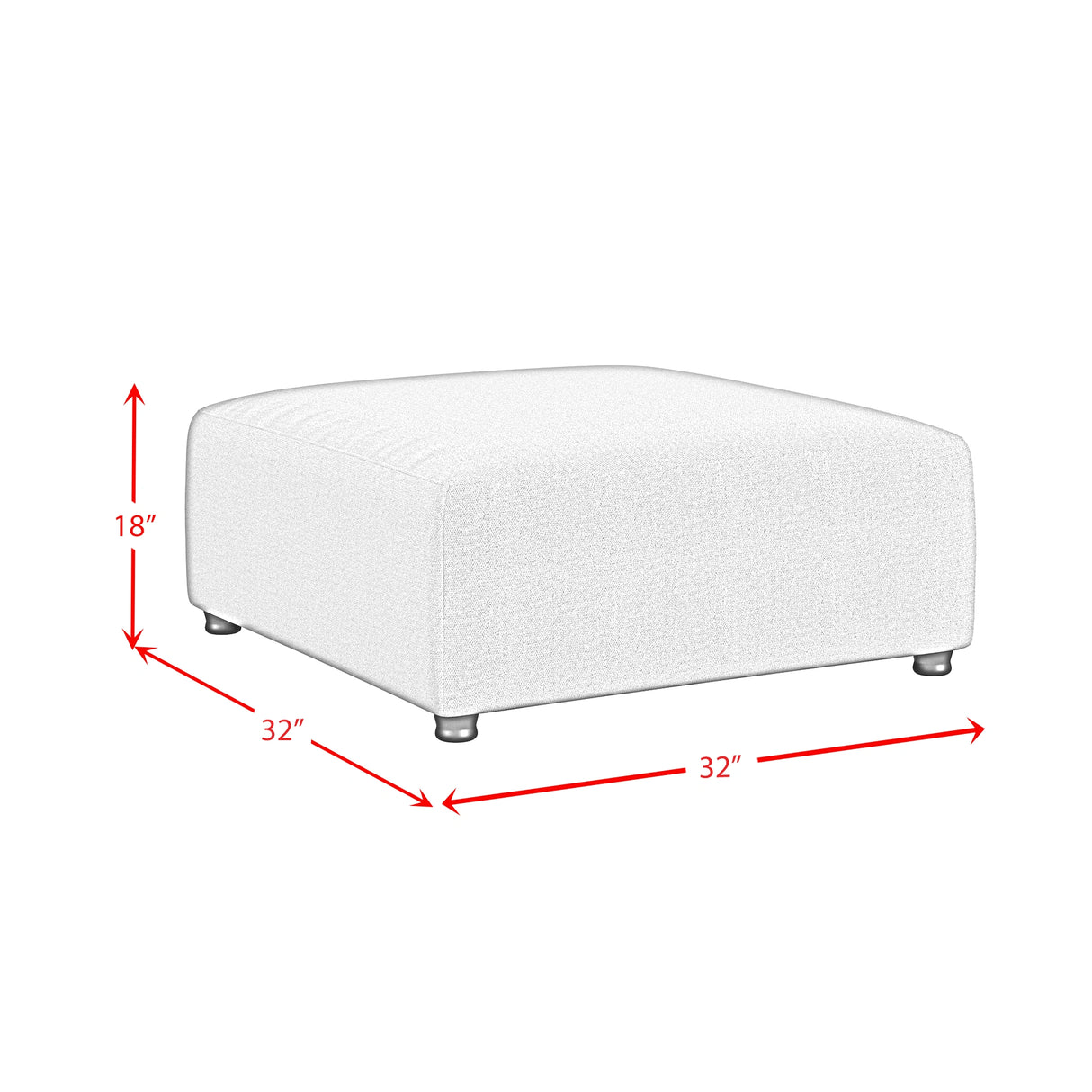 Zandara 5PC Modular Set in Olefin Beige with Ottoman