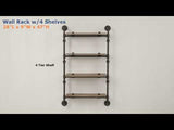 Wall Rack w/4 Shelves