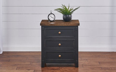 STOBL5750 Nightstand 3 Drawer - Chicory/Black Finish