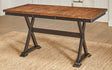 STOBL6700 Gath Trestle Table W/Btfly Leaf - Chicory/Black Finish