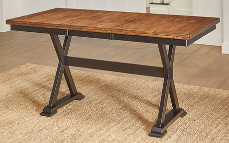 STOBL6700 Gath Trestle Table W/Btfly Leaf - Chicory/Black Finish